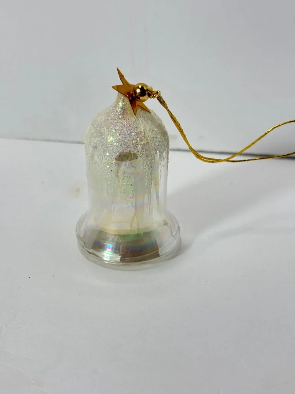 Russ Berrie The Bells Of Christmas Three-Tier Glass Bell Ornament With Glitter
